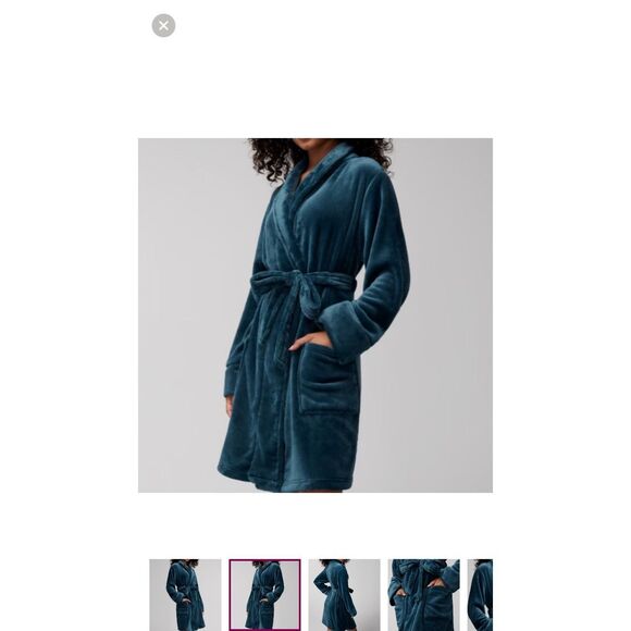 Soma Teal Fluffy Robe, Small/Medium - Picture 2 of 5